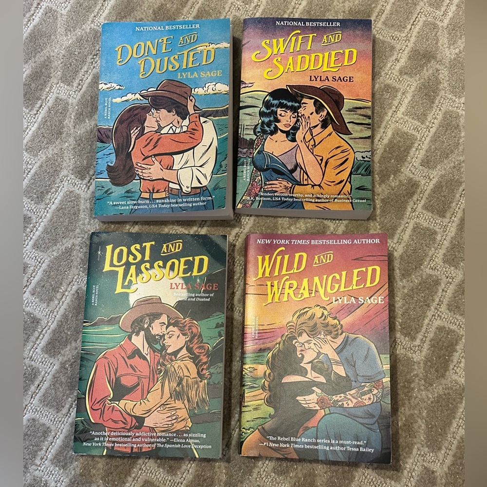 Lyla Sage Rebel Blue Ranch Series Set of Four Books